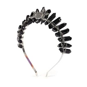 Black Crystal Tiara Crown Headband